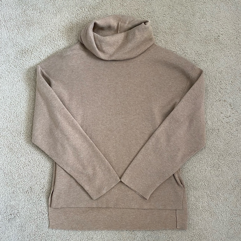 Camel Cowl-neck sweater